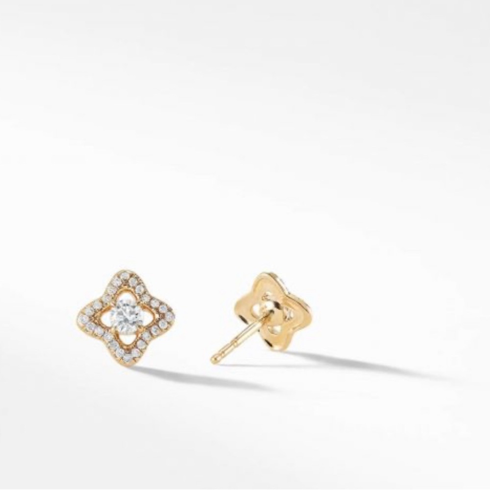 David Yurman venetian quatrefoil earrings ROSE gold